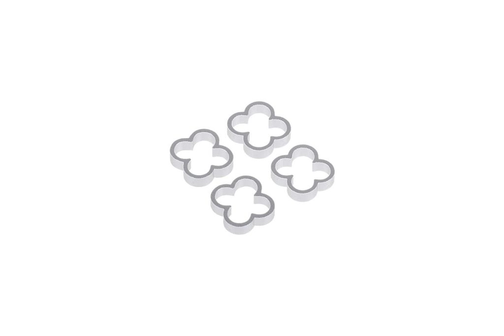 Alphacool Eiskamm Alu X4 - 4mm Silver - 4 pcs