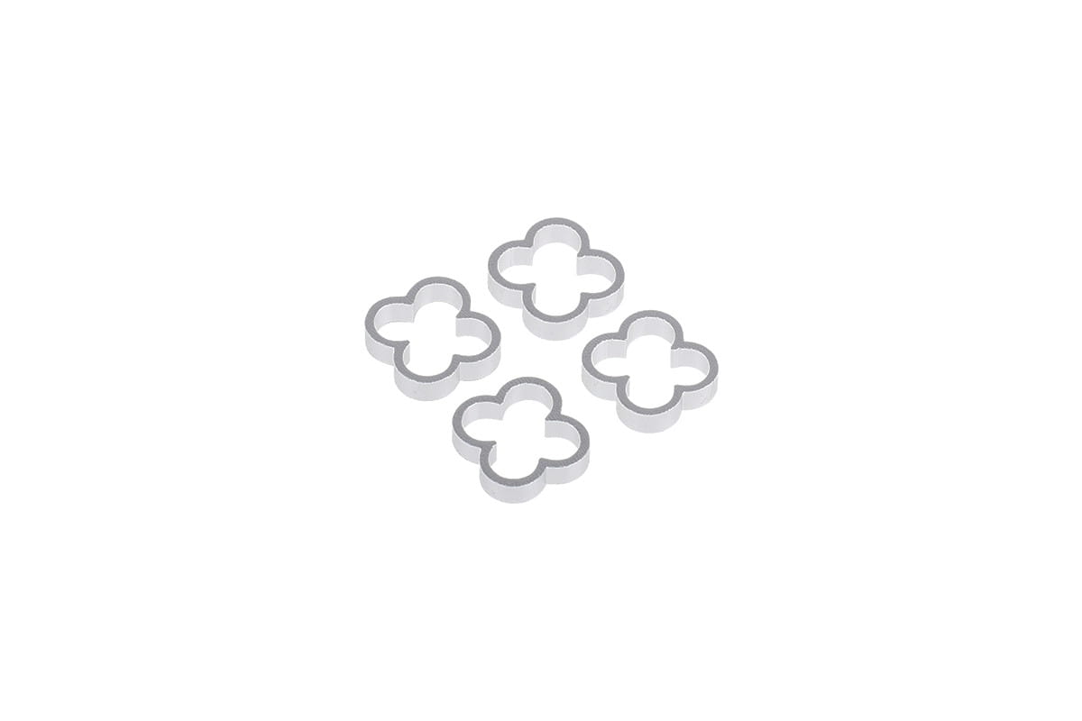 Alphacool Eiskamm Alu X4 - 4mm Silver - 4 pcs