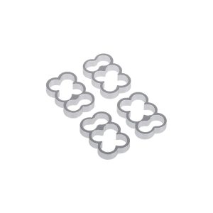 Alphacool Eiskamm Alu X6 - 4mm Silver - 4 pcs