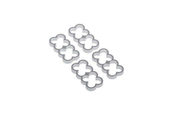 Alphacool Eiskamm Alu X8 – 4mm Silver – 4 pcs