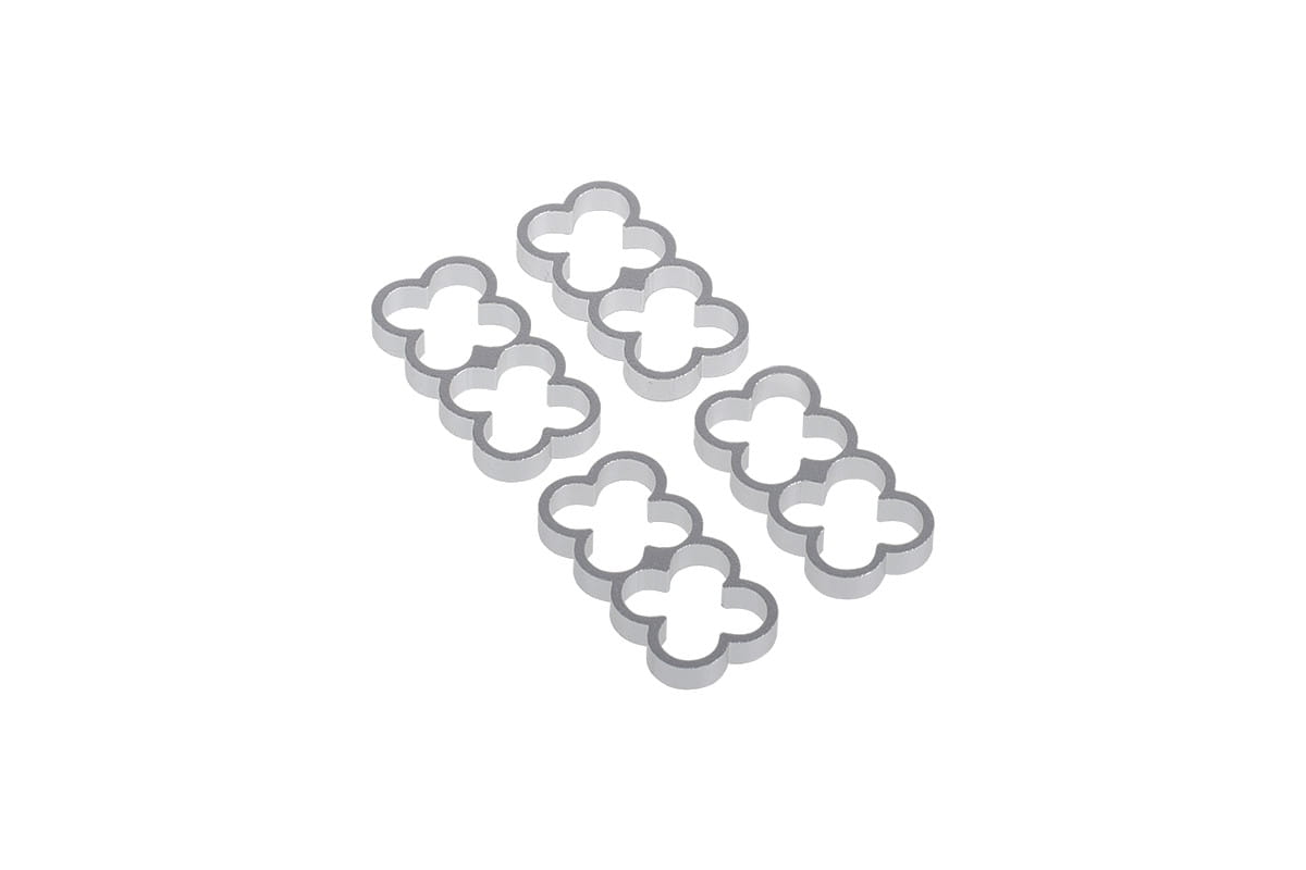 Alphacool Eiskamm Alu X8 - 4mm Silver - 4 pcs