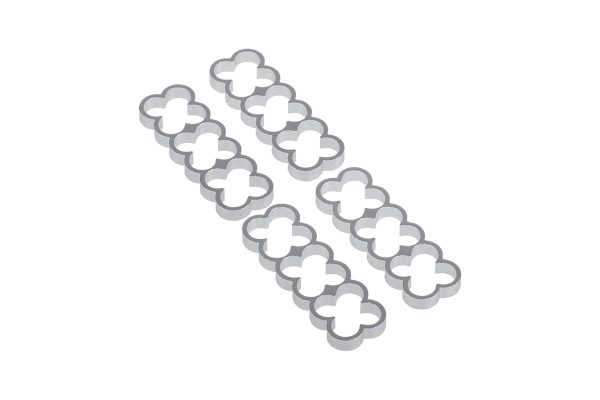 Alphacool Eiskamm Alu X12 – 4mm Silver – 4 pcs