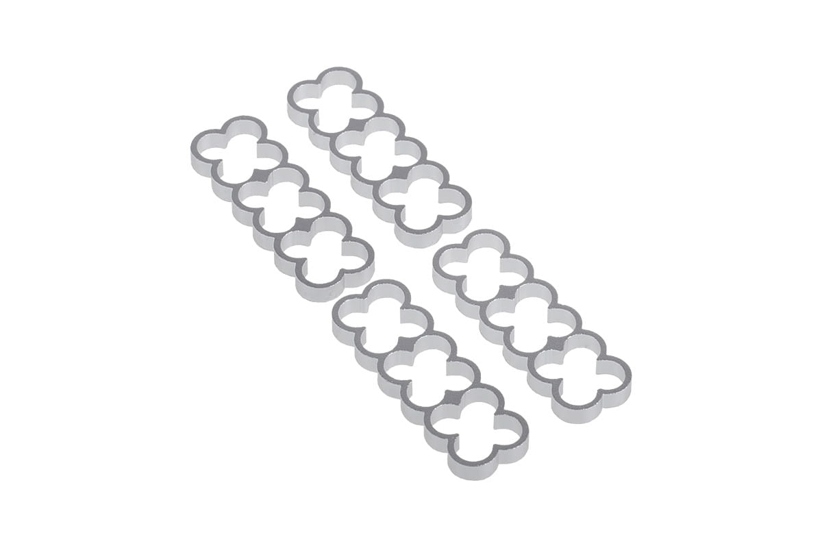 Alphacool Eiskamm Alu X12 - 4mm Silver - 4 pcs