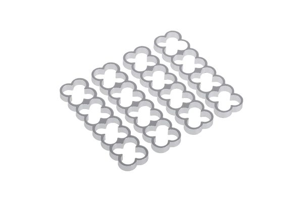 Alphacool Eiskamm Alu X16 – 4mm Silver – 4 pcs