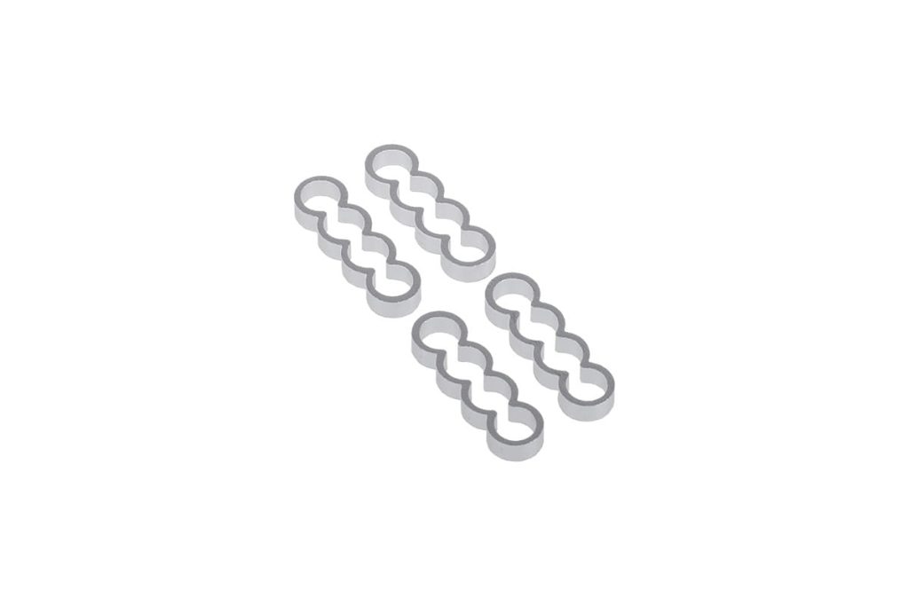 Alphacool Eiskamm Alu X4 Flat - 4mm Silver - 4 pcs