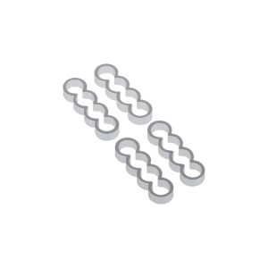 Alphacool Eiskamm Alu X4 Flat - 4mm Silver - 4 pcs