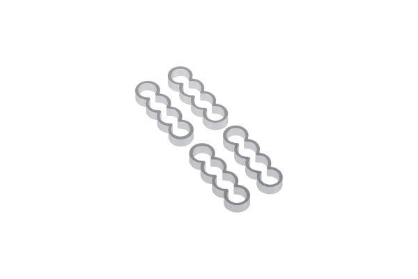 Alphacool Eiskamm Alu X4 Flat – 4mm Silver – 4 pcs