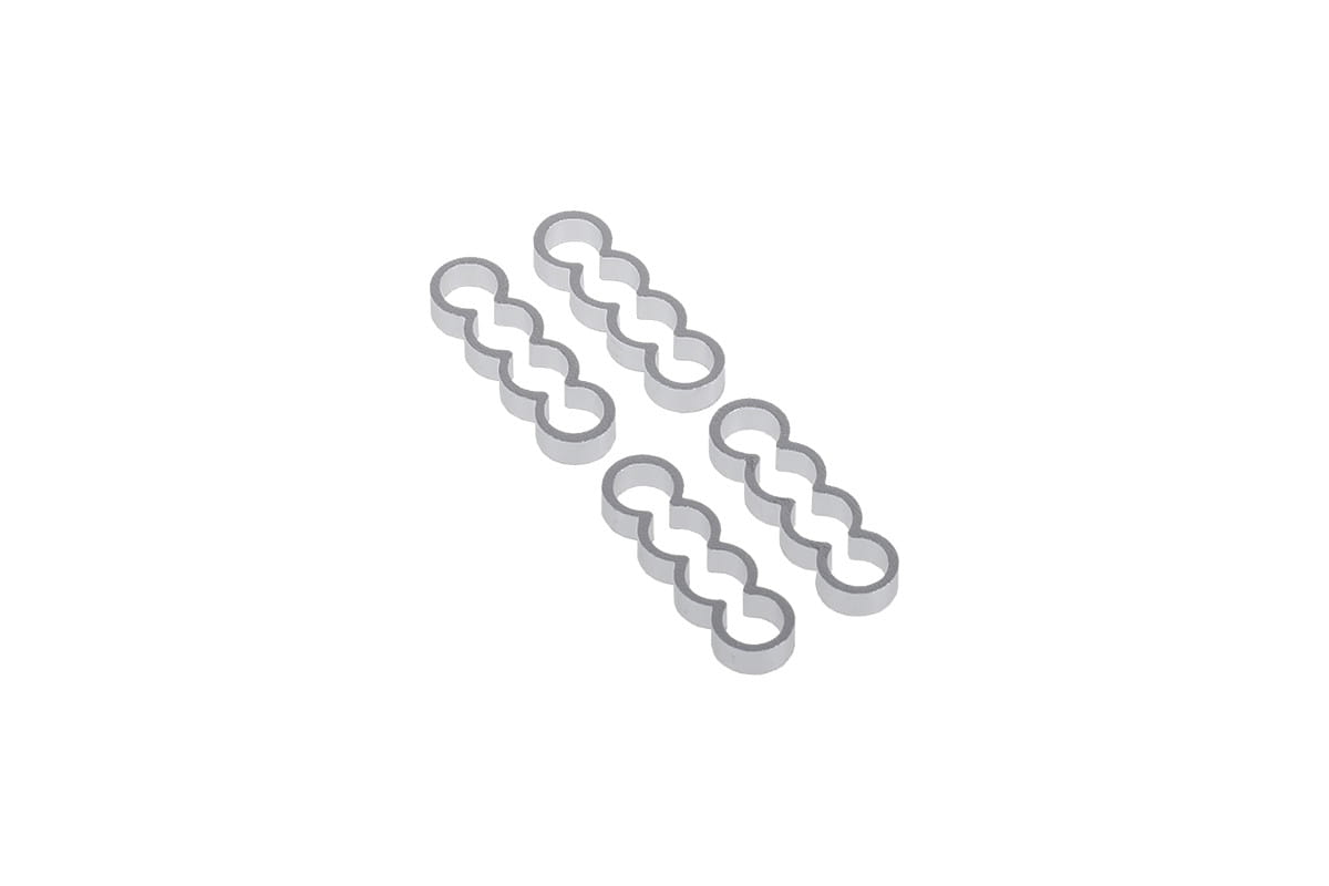 Alphacool Eiskamm Alu X4 Flat - 4mm Silver - 4 pcs