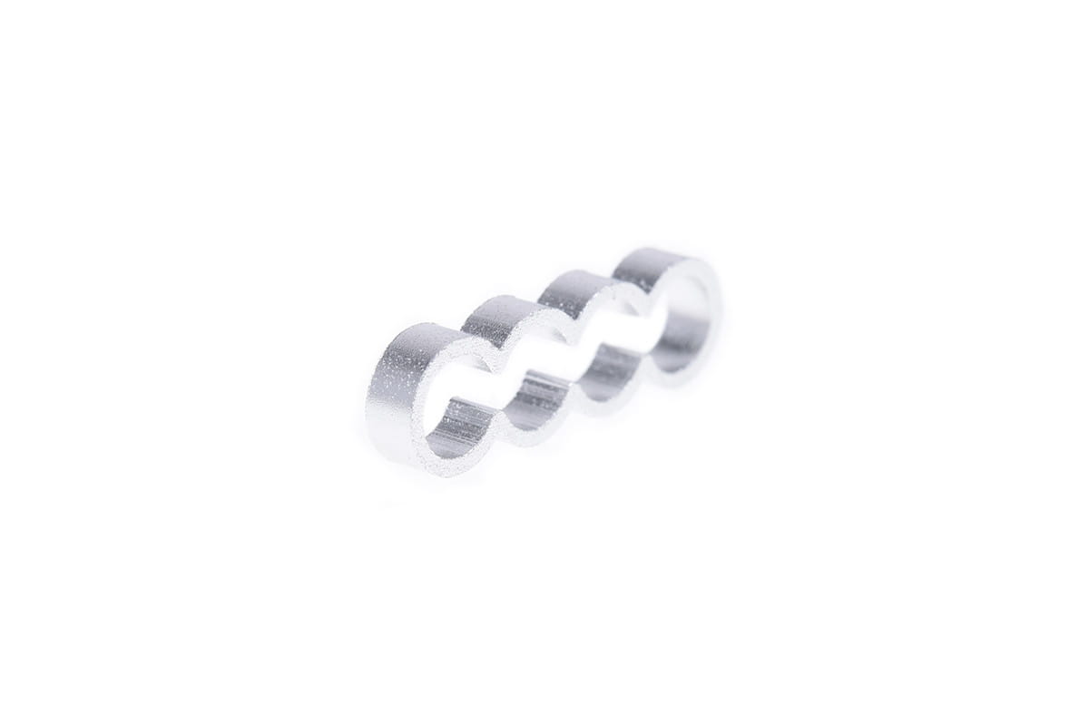 Alphacool Eiskamm Alu X4 Flat - 4mm Silver - 4 pcs