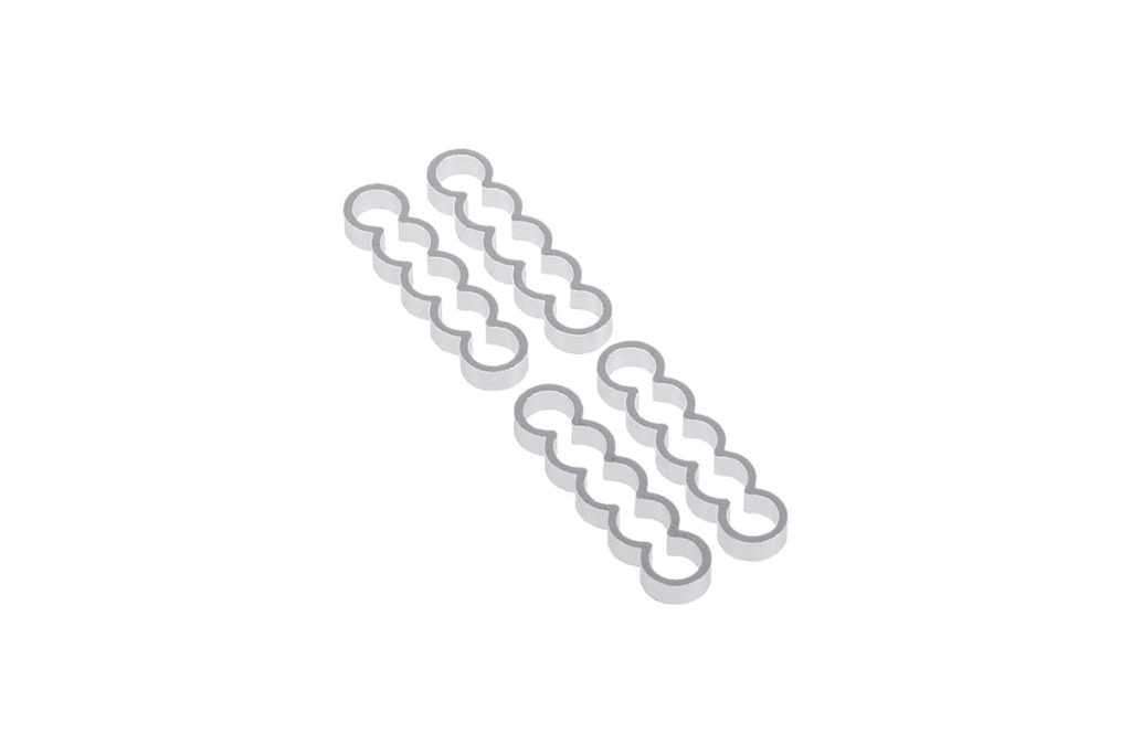 Alphacool Eiskamm Alu X5 Flat - 4mm Silver - 4 pcs