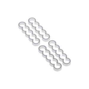 Alphacool Eiskamm Alu X5 Flat - 4mm Silver - 4 pcs