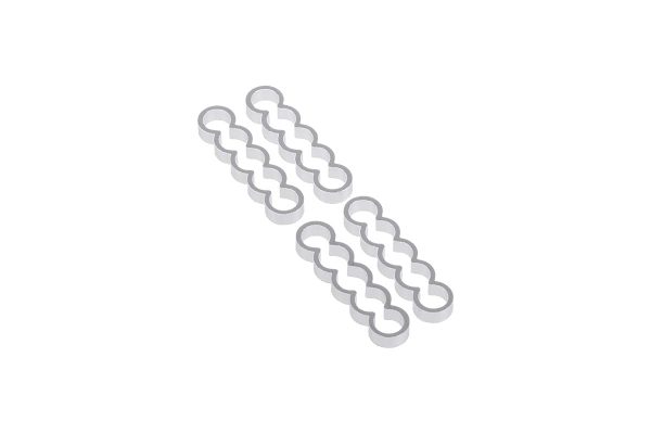 Alphacool Eiskamm Alu X5 Flat – 4mm Silver – 4 pcs