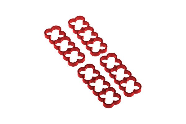 Alphacool Eiskamm Alu X12 – 4mm Red – 4 pcs