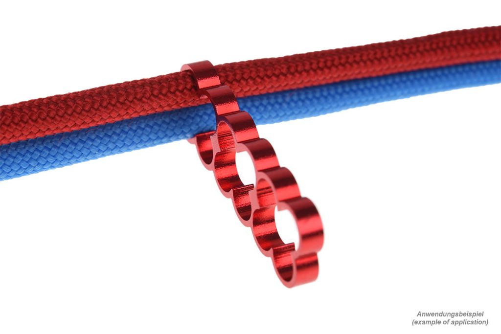 Alphacool Eiskamm Alu X12 - 4mm Red - 4 pcs