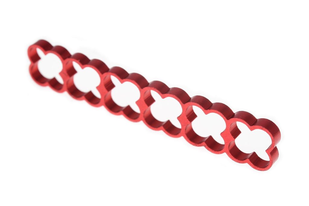 Alphacool Eiskamm Alu X24 - 4mm Red - 2 pcs