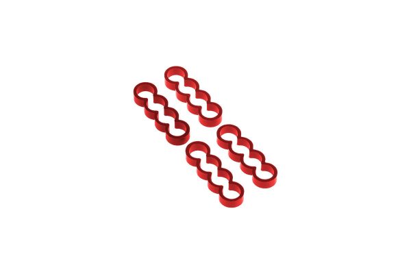 Alphacool Eiskamm Alu X4 Flat – 4mm Red – 4 pcs