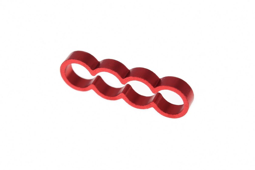 Alphacool Eiskamm Alu X4 Flat - 4mm Red - 4 pcs