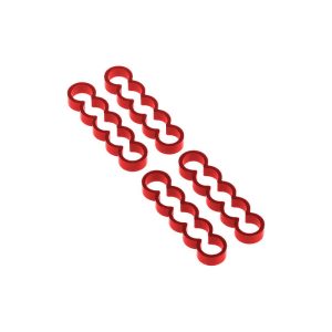 Alphacool Eiskamm Alu X5 Flat - 4mm Red - 4 pcs
