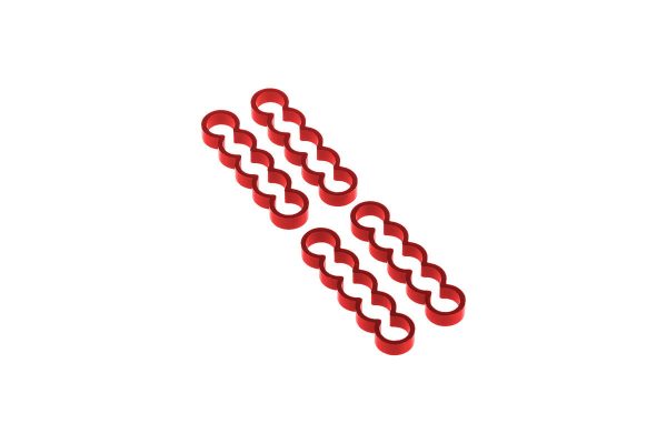 Alphacool Eiskamm Alu X5 Flat – 4mm Red – 4 pcs