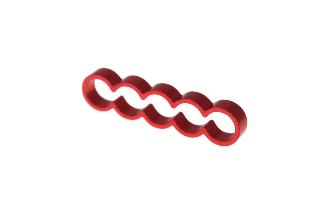 Alphacool Eiskamm Alu X5 Flat - 4mm Red - 4 pcs
