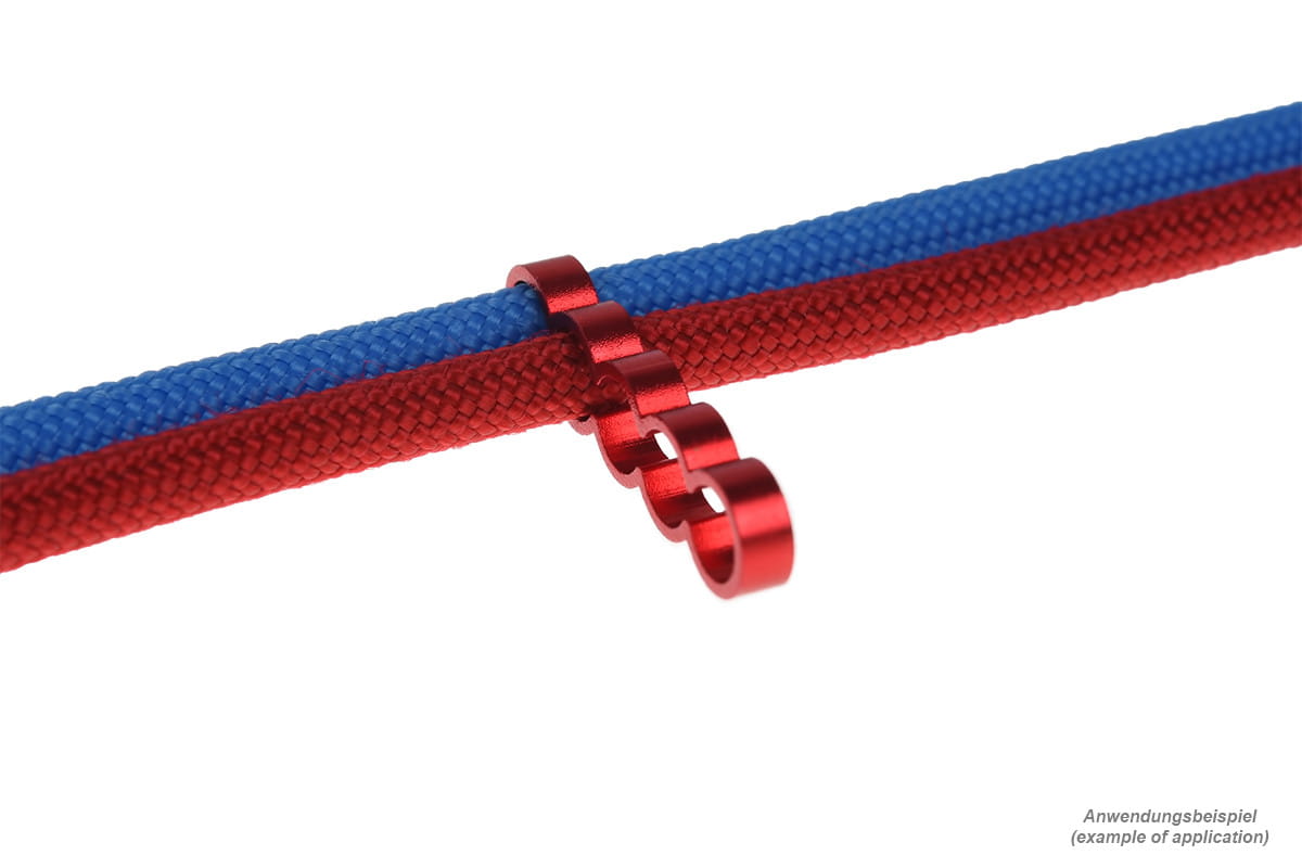 Alphacool Eiskamm Alu X5 Flat - 4mm Red - 4 pcs