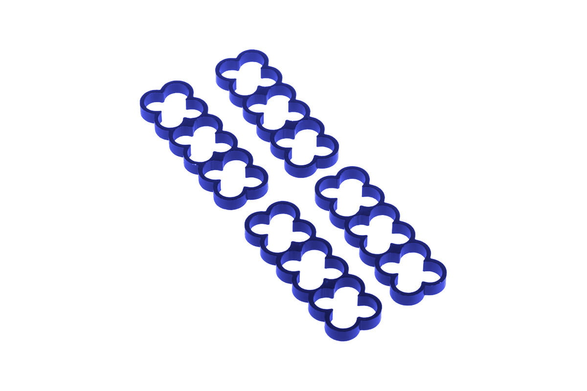 Alphacool Eiskamm Alu X12 - 4mm Blue - 4 pcs