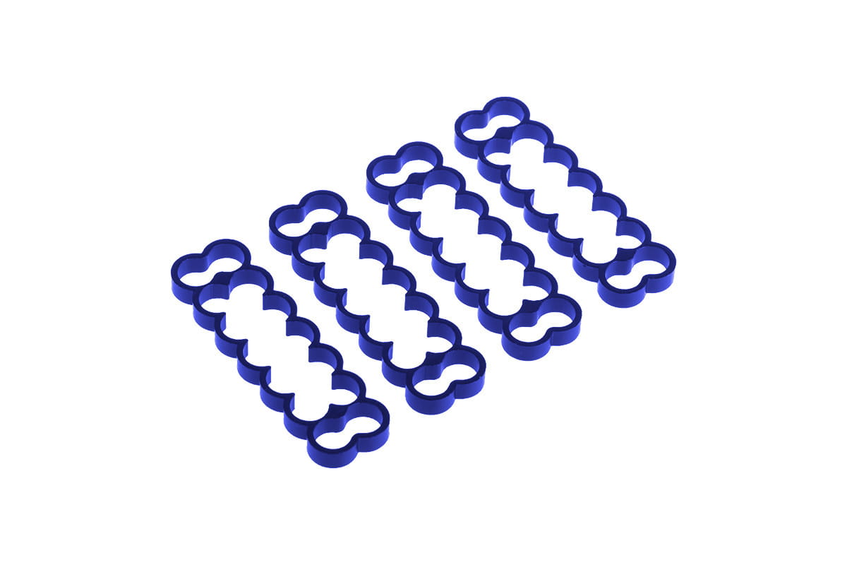 Alphacool Eiskamm Alu X14 - 4mm Blue - 4 pcs