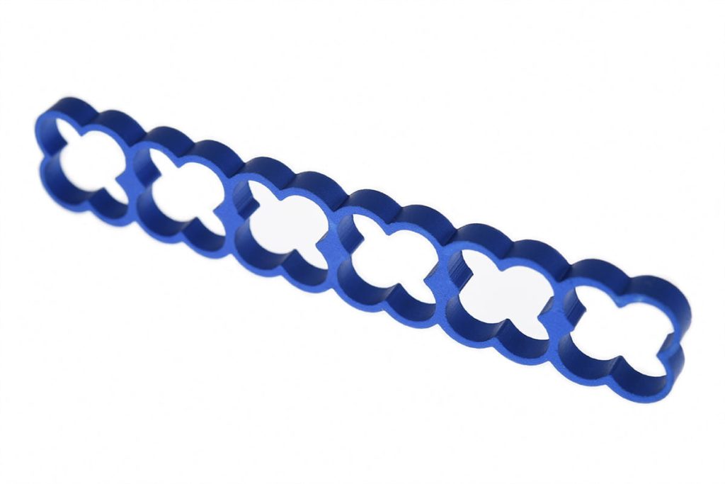 Alphacool Eiskamm Alu X24 - 4mm Blue - 2 pcs
