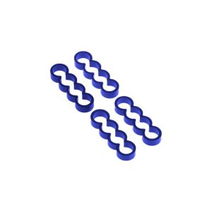 Alphacool Eiskamm Alu X4 Flat - 4mm Blue - 4 pcs