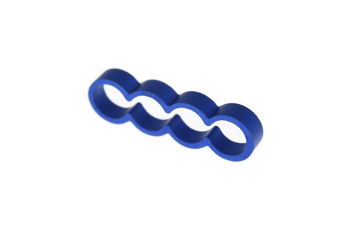Alphacool Eiskamm Alu X4 Flat - 4mm Blue - 4 pcs