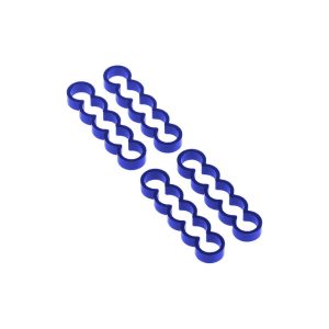 Alphacool Eiskamm Alu X5 Flat - 4mm Blue - 4 pcs