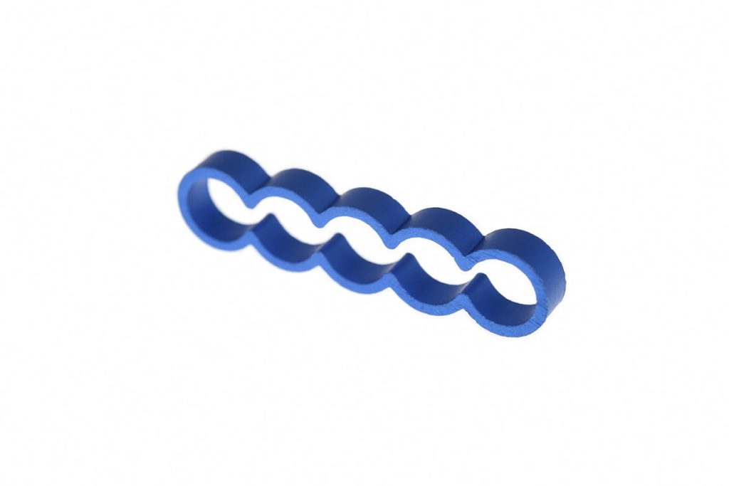 Alphacool Eiskamm Alu X5 Flat - 4mm Blue - 4 pcs