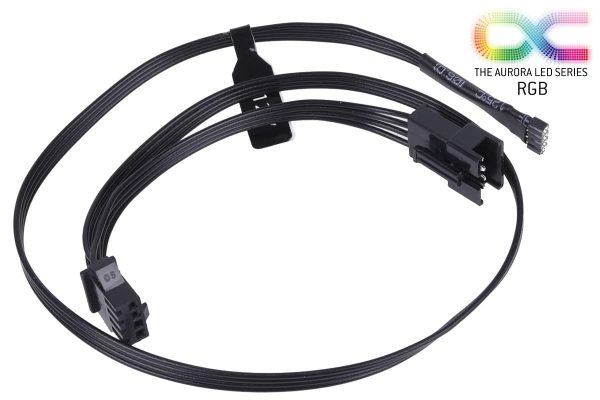 Alphacool RGB 4pol LED adapter cable for Mainboards 50cm – black