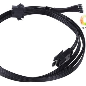 Alphacool RGB 4pol LED adapter cable for Mainboards 100cm - black