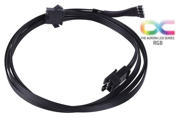 Alphacool RGB 4pol LED adapter cable for Mainboards 100cm – black