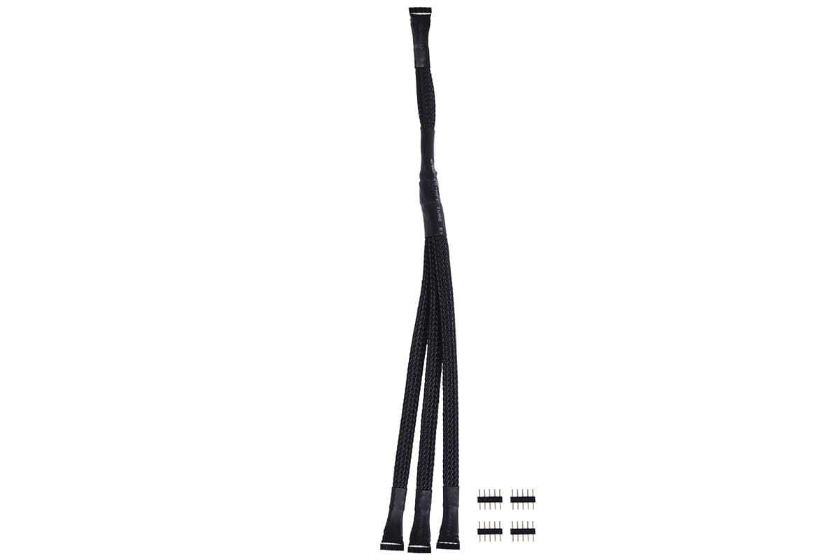 Alphacool y-cable RGBW 5pol to 3x 5pol 30cm incl. connector - black
