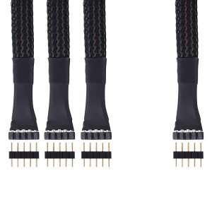 Alphacool y-cable RGBW 5pol to 3x 5pol 30cm incl. connector - black