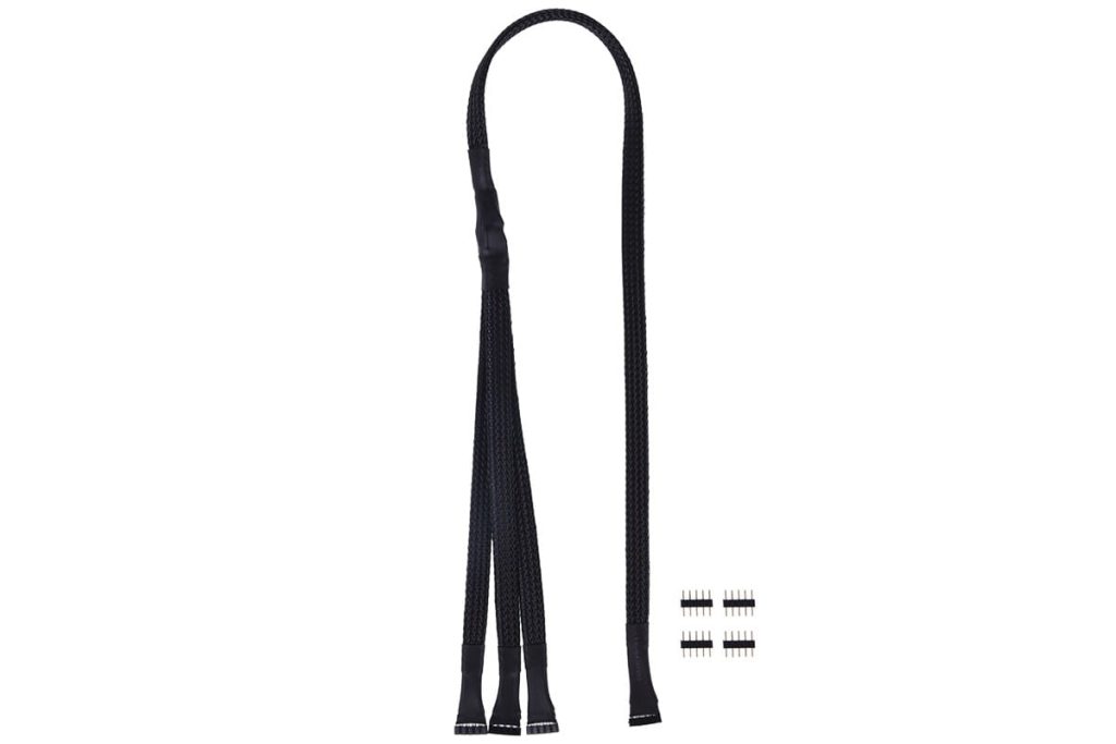 Alphacool y-cable RGBW 5pol to 3x 5pol 60cm incl. connector - black