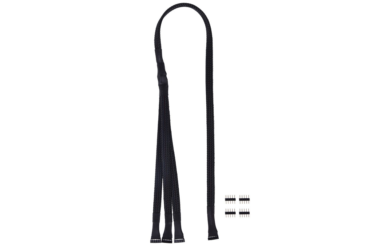 Alphacool y-cable RGBW 5pol to 3x 5pol 60cm incl. connector - black