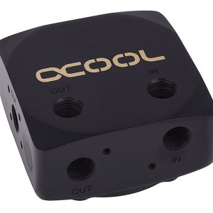 Alphacool Eisdecke D5 brass top - deep black