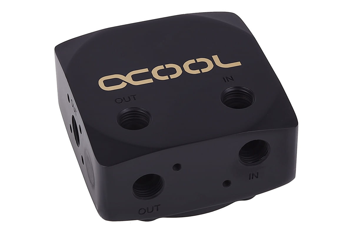 Alphacool Eisdecke D5 brass top - deep black