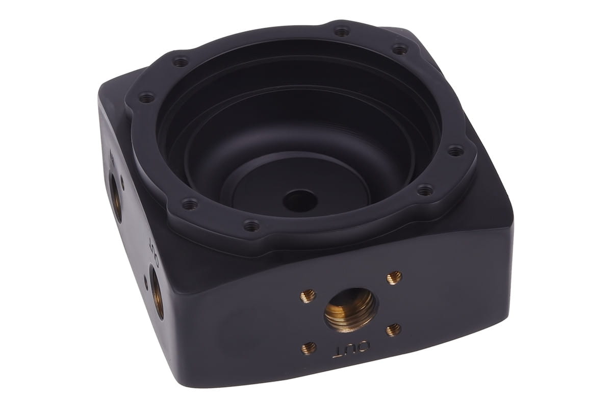 Alphacool Eisdecke D5 brass top - deep black