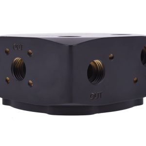 Alphacool Eisdecke D5 brass top - deep black