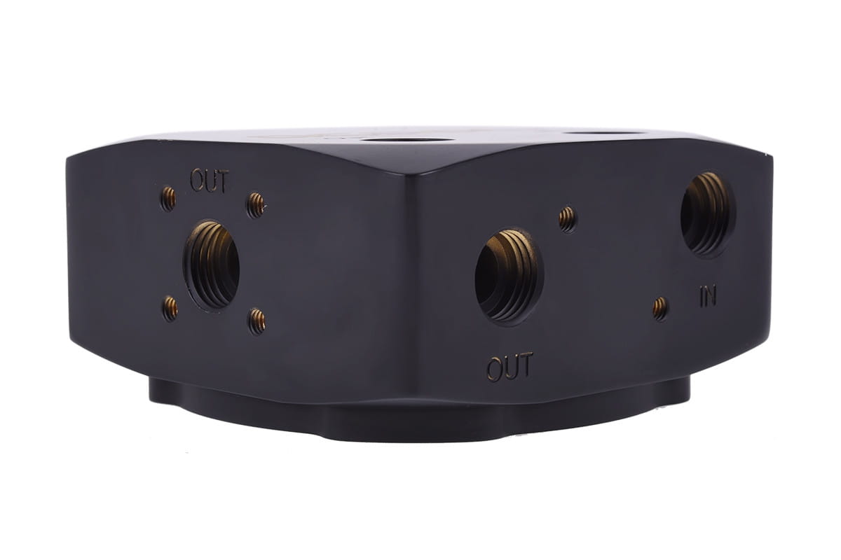 Alphacool Eisdecke D5 brass top - deep black