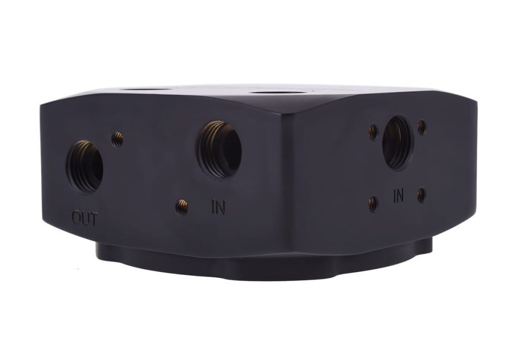 Alphacool Eisdecke D5 brass top - deep black