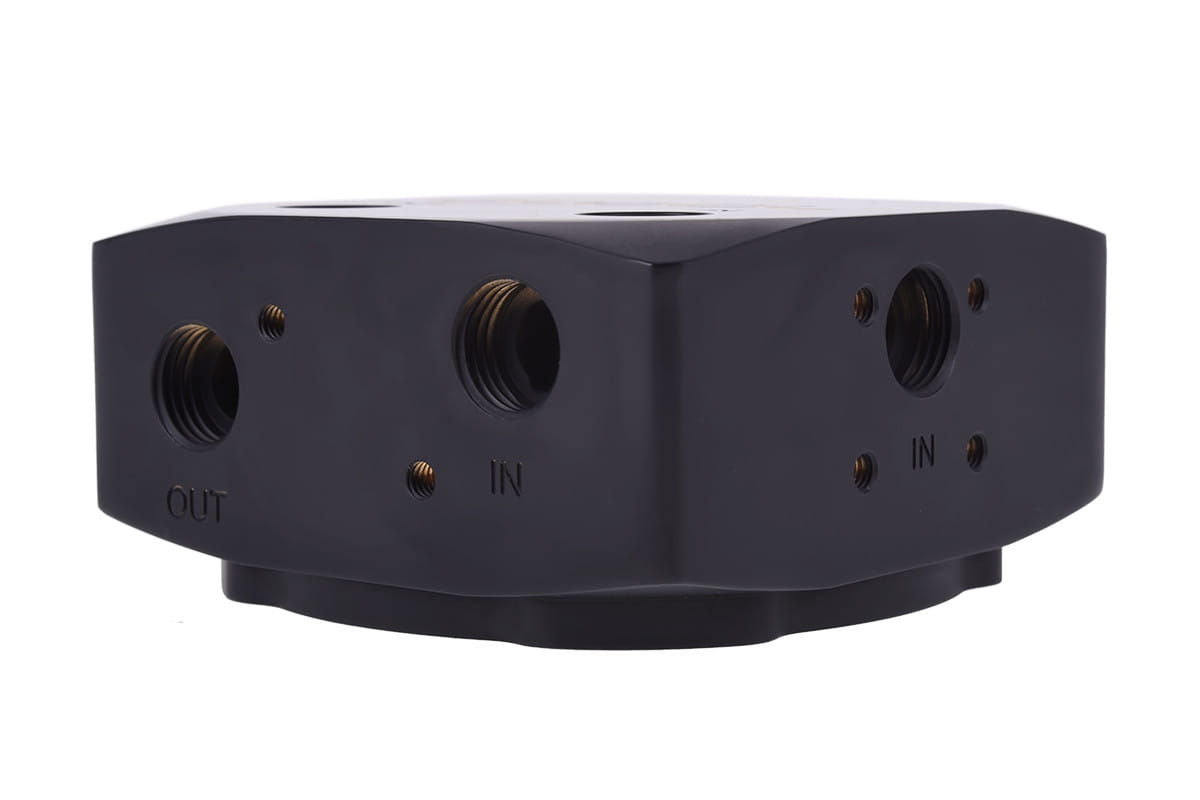 Alphacool Eisdecke D5 brass top - deep black