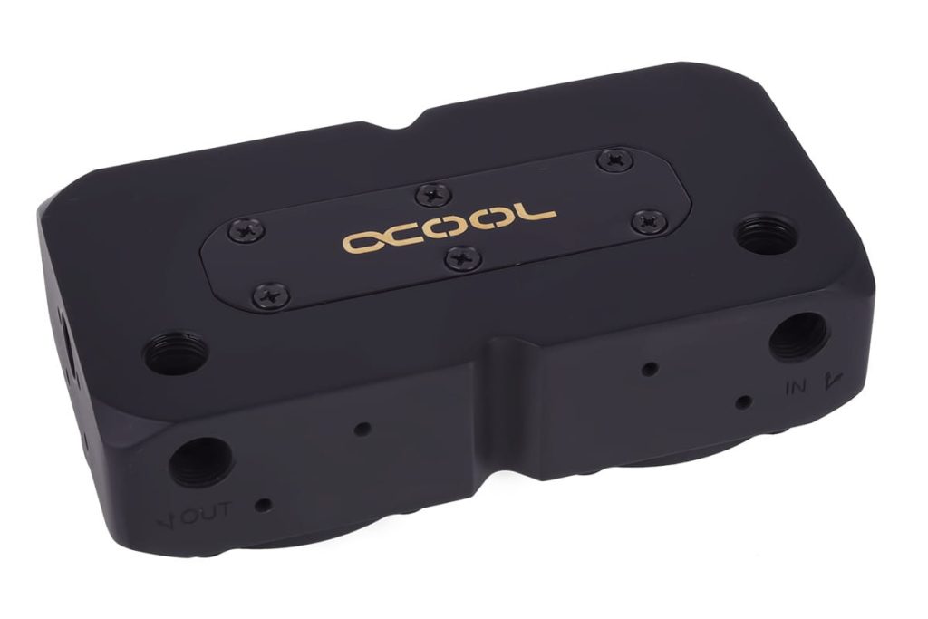 Alphacool Eisdecke D5 dual brass top - deep black : image 1