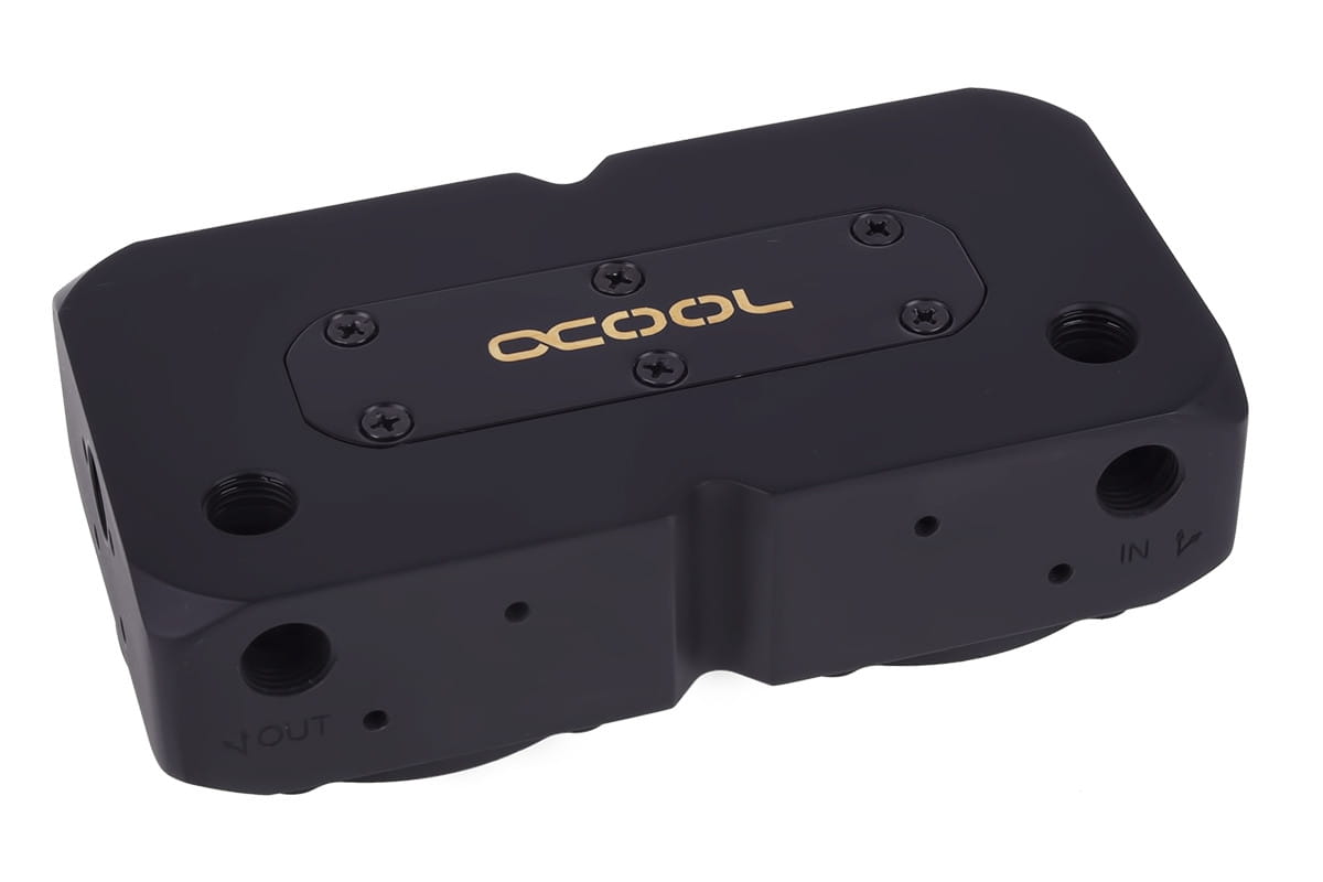 Alphacool Eisdecke D5 dual brass top - deep black : image 1