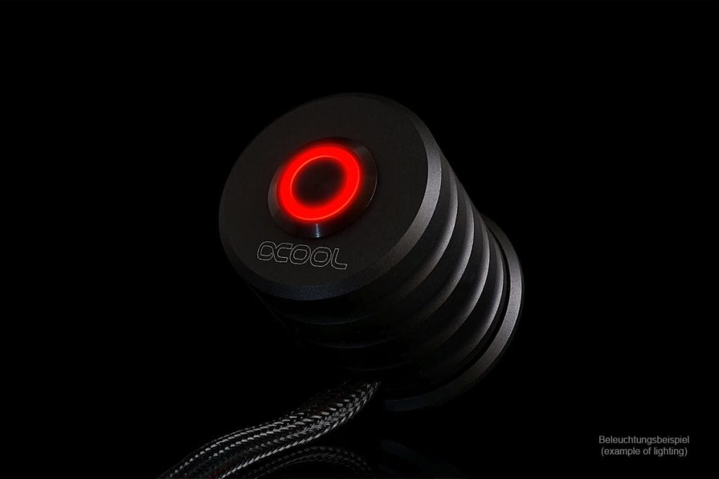 Alphacool Powerbutton Button - Deep Black