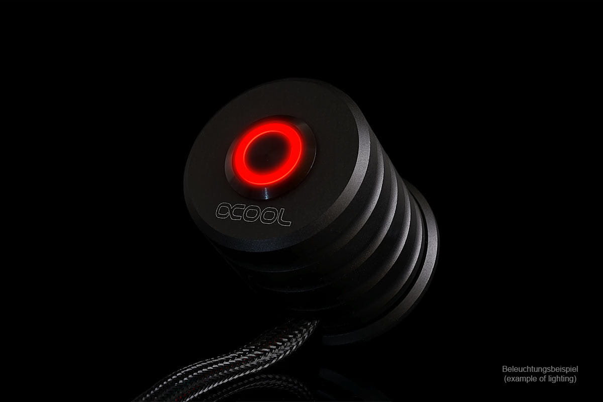 Alphacool Powerbutton Button - Deep Black